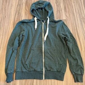H&M Men's Zip-Up Hoodie in Forest Green